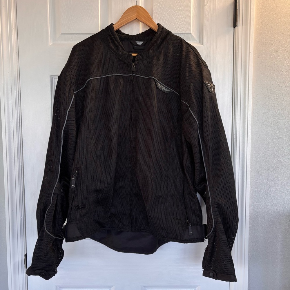 FLY Technical Riding Gear Jacket Mens Size 2XL Black Soft Shell